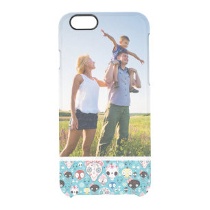 Custom Photo Texture laughing skull Clear iPhone 6/6S Case
