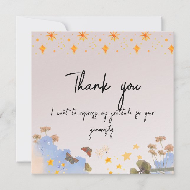 Custom Photo Thank You Card (Front)