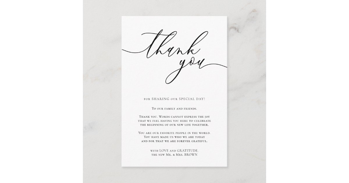 Custom Photo Thank You Enclosure Card | Zazzle