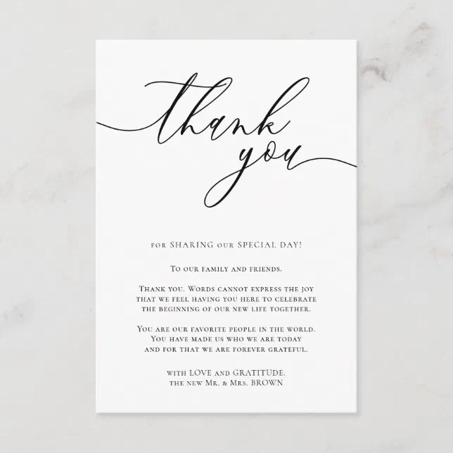 Custom Photo Thank You Enclosure Card | Zazzle