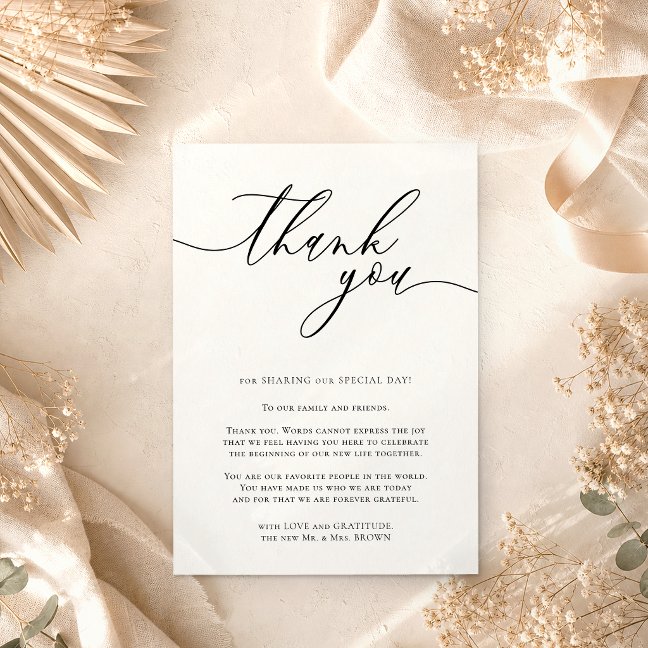 Custom Photo Thank You Enclosure Card
