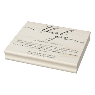 Custom Photo Thank You large scale Rubber Stamp