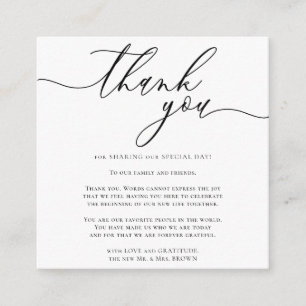 Custom Photo Thank You Mini Enclosure Card