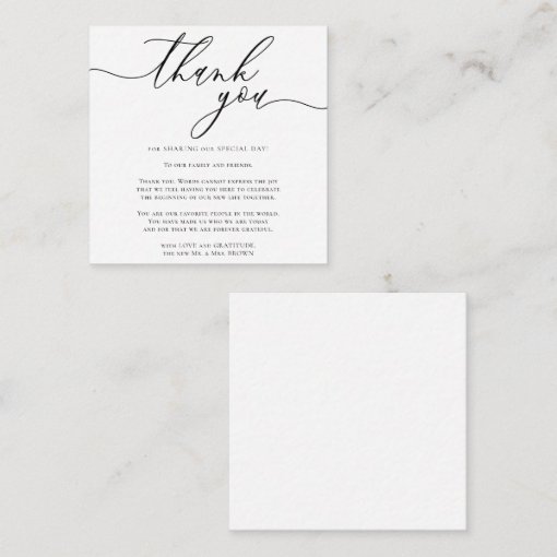 Custom Photo Thank You Mini Enclosure Card | Zazzle