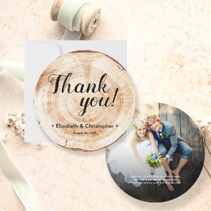 Custom Photo Thank you Rustic Wedding  Invitation