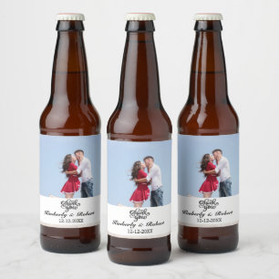 Custom Photo Thank You Wedding Beer Bottle Label