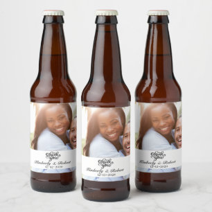 Custom Photo Thank You Wedding Beer Bottle Label