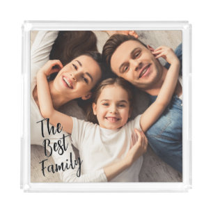 Custom Photo The Best Family Acrylic Tray