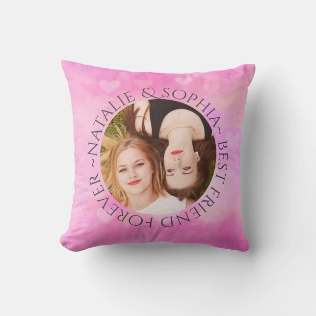 Custom Photo The Best Friend Throw Pillow (Front)