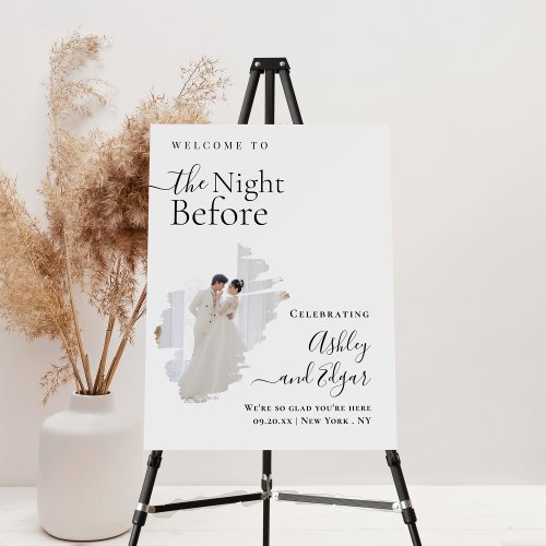 Custom Photo The Night Before Welcome Sign 