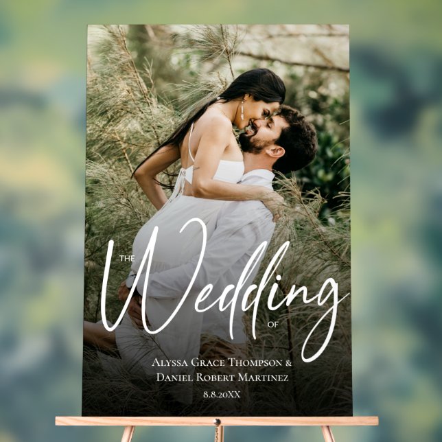 Custom photo The Wedding of Welcome sign (Neutral)