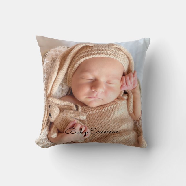 Custom Photo Throw Pillow (Front)