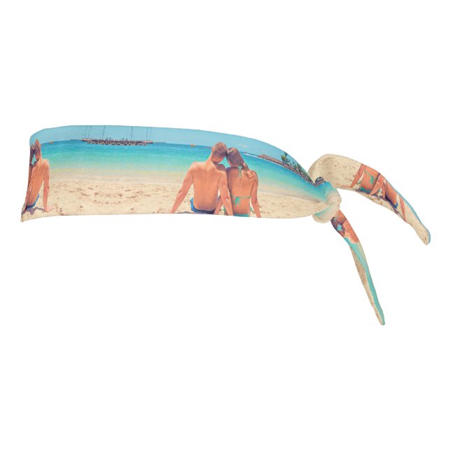 Custom Photo Tie Headband Your Summer Design (Rotate 90)