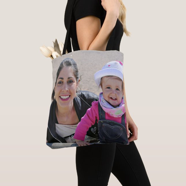 Custom photo tote for mom bag (Close Up)
