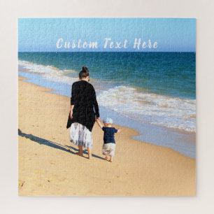 Custom Photo TPuzzle with Your Photos and Text Jigsaw Puzzle