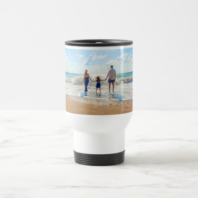 Custom Photo Travel Mug Your Favorite Photos Gift (Center)
