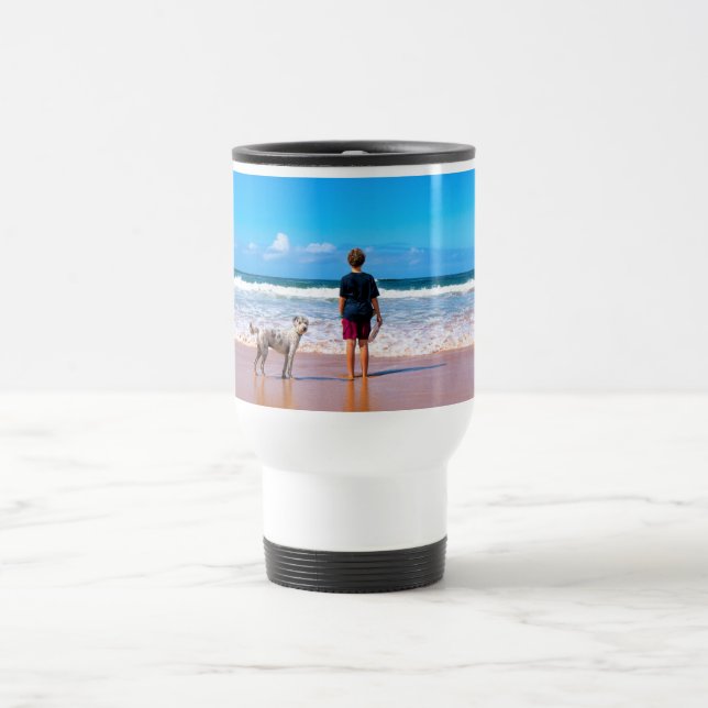 Custom Photo Travel Mug Your Own Design Gift (Center)