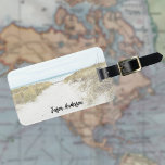 Custom photo travel vacation luggage tag<br><div class="desc">Add one of your own favorite photos.  With a white photo overlay.  Personalize and add your name and contact information.</div>