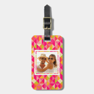 Custom Photo Triangles geometrical pattern Luggage Tag