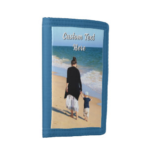 Custom Photo Trifold Wallet Gift Petsonalized Text