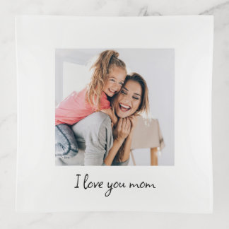 Custom Photo Trinket Tray, Photo Gifts for Mothers Tray