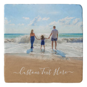 Custom Photo Trivet Gift with Your Photos and Text