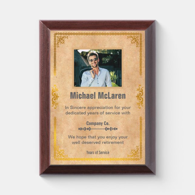 Custom Photo Trophy – Personalized Awards & Plaque (Vertical)