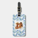 Custom Photo Tropical Pastel Pineapple Pattern Luggage Tag