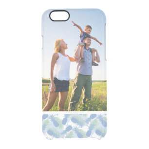 Custom Photo Tropical Pastel Pineapple Pattern Clear iPhone 6/6S Case