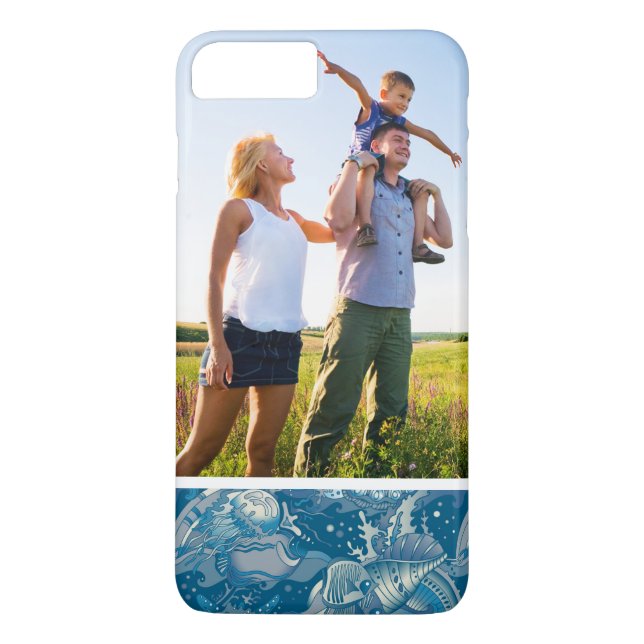 Custom Photo Tropical Sea Pattern Case-Mate iPhone Case (Back)