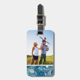 Custom Photo Tropical Sea Pattern Luggage Tag