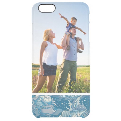 Custom Photo Tropical Sea Pattern Clear iPhone 6 Plus Case