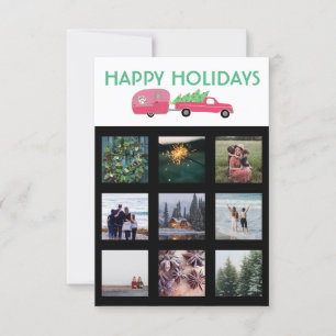 CUSTOM PHOTO Truck Camper Trailer Christmas Card