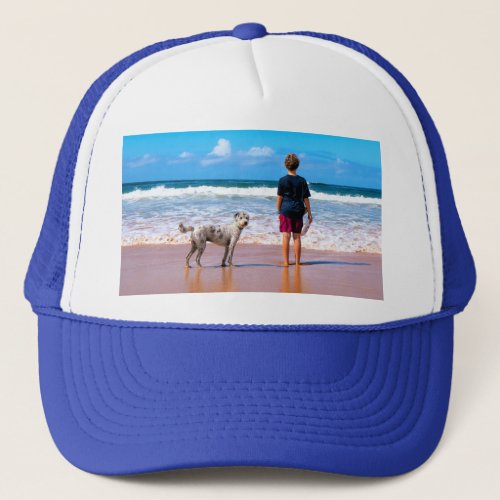 Custom Photo Trucker Hat with Your Pets Design