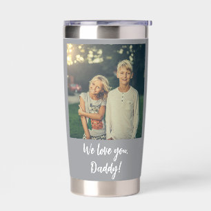 Custom Photo Tumbler, Personalized Dad Tumbler, Fa Insulated Tumbler