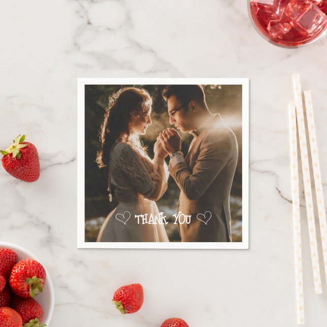 Custom Photo Typography napkin (Insitu)