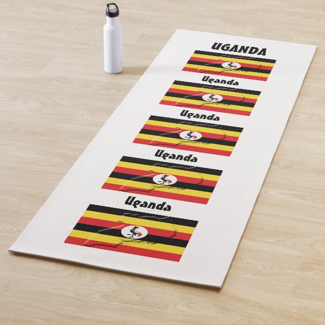 Custom Photo UGANDA FLAG Yoga Mat (In Situ)