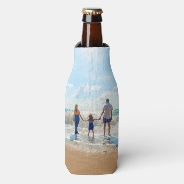 Custom Photo - Unique Your Own Design Personalized Bottle Cooler (Bottle Front)
