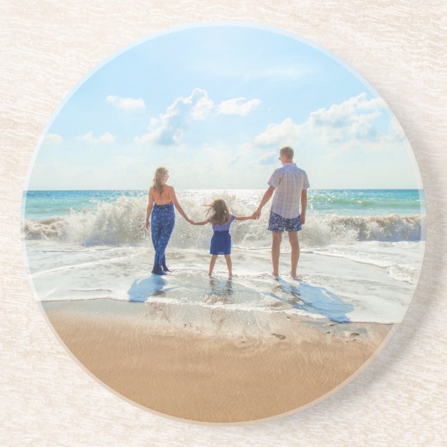 Custom Photo - Unique Your Own Design Personalized Coaster (Front)