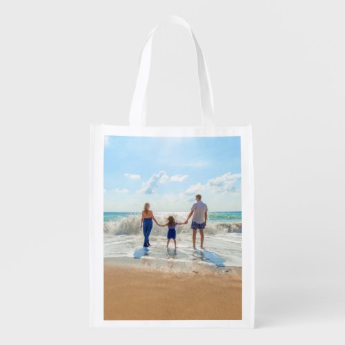 Custom Photo _ Unique Your Own Design Personalized Grocery Bag