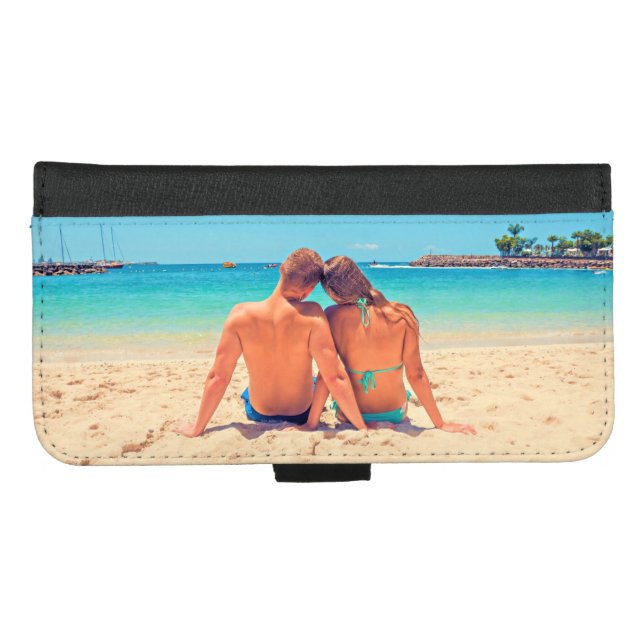 Custom Photo - Unique Your Own Design - Summer iPhone Wallet Case (Front (Horizontal))