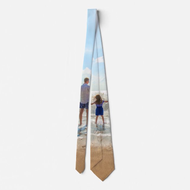Custom Photo - Unique Your Own Design - With DAD Neck Tie (Back)