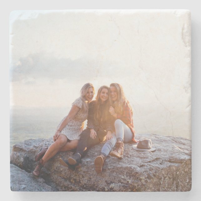 Custom Photo Upload Add Your Own Design Picture Stone Coaster (Front)