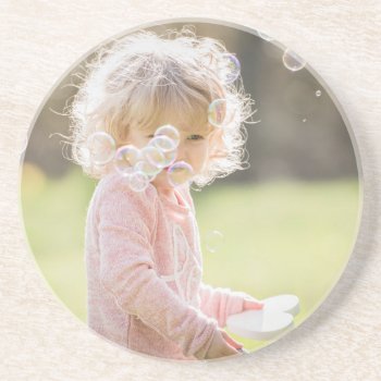 Custom Photo Upload Create Your Own Picture Image Coaster by red_dress at Zazzle