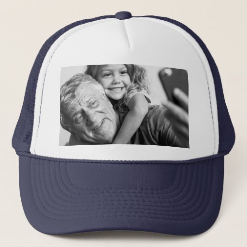 Custom Photo Upload Design Your Own Grandpa Trucker Hat