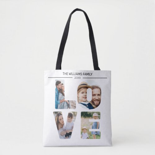 Custom Photo Upload Design Your Own Love Collage Tote Bag