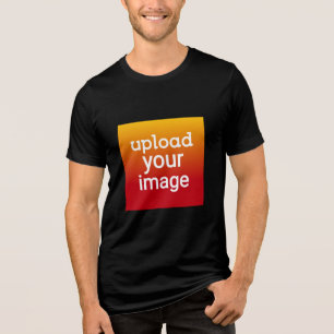 Custom Photo Upload T-Shirt – Personalized Upload Tri-Blend Shirt