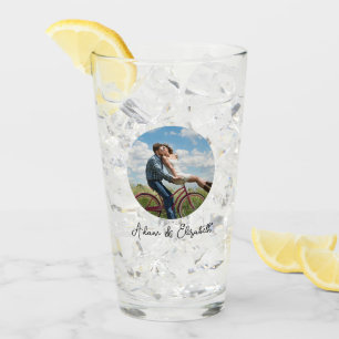 Custom Photo Valentines Couple Gift Love Modern Glass