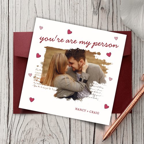 Custom Photo Valentines Day Greeting Card