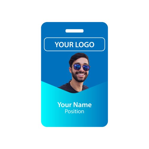 Custom Photo Vertical ID Badge